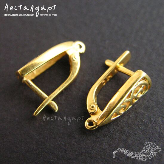 Швензы Vortex Vermeil Sterling Silver 14х5 мм (пара), изображение 3