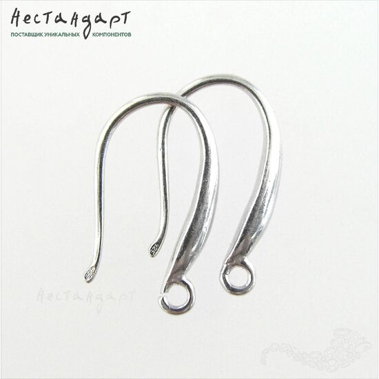 Швензы Tenderness Sterling Silver Rhodium Plated 17х2,5 мм (пара), изображение 3