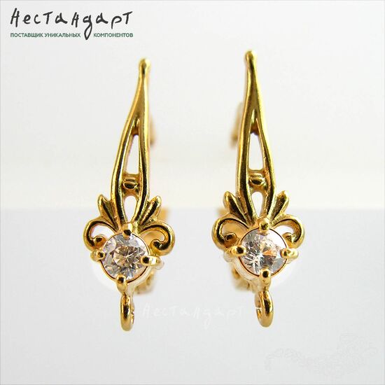 Швензы Pinnacle Vermeil Sterling Silver 19х6 мм (пара)