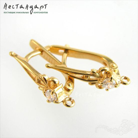 Швензы Pinnacle Vermeil Sterling Silver 19х6 мм (пара), изображение 3