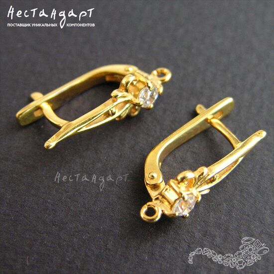 Швензы Pinnacle Vermeil Sterling Silver 19х6 мм (пара), изображение 4