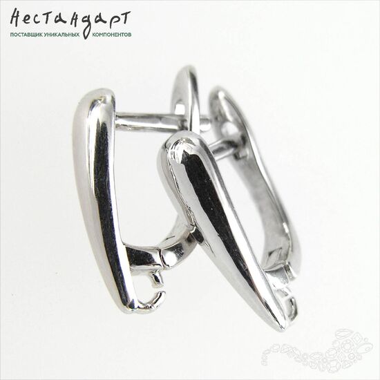 Швензы Silver Drop Rhodium Plated 15х4 мм (пара)