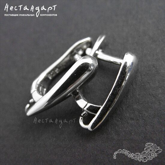 Швензы Silver Drop Rhodium Plated 15х4 мм (пара), изображение 3