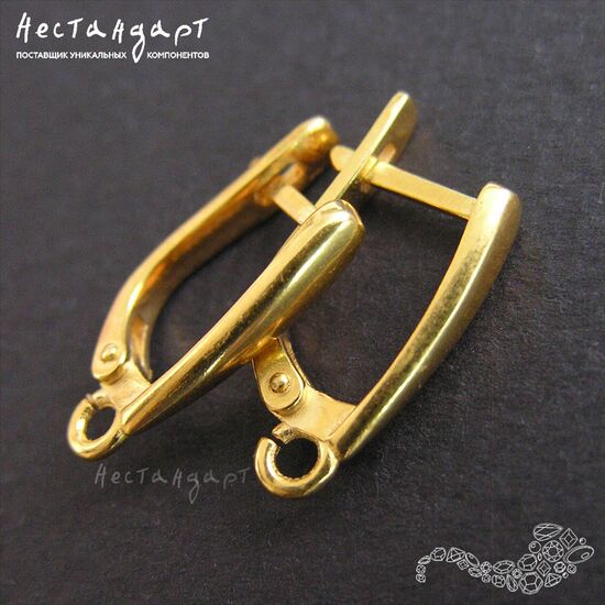 Швензы Surface Vermeil Sterling Silver 17х3 мм (пара), изображение 3