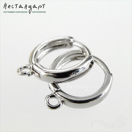 Швензы Mini Ring Sterling Silver Rhodium Plated 12 мм (пара)