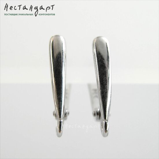 Швензы Surface Sterling Silver Rhodium Plated 17х3 мм (пара), изображение 4