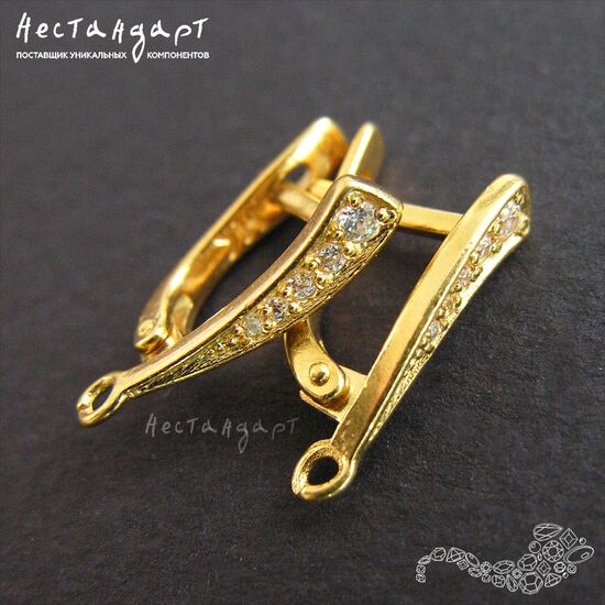 Швензы Comet Trail Vermeil Sterling Silver 17х3,5 мм (пара), изображение 3