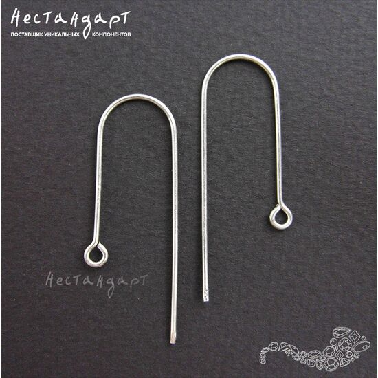 Швензы Graffetta Sterling Silver Rhodium Plated 38 мм (пара), изображение 3