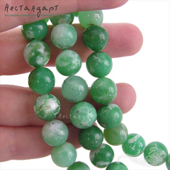 Хризопраз натуральный 10,5 мм, изображение 2