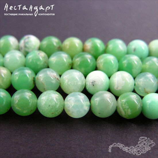 Хризопраз натуральный 7 мм, изображение 4