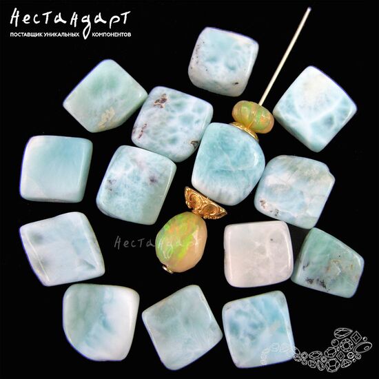 Ларимар натуральный Free Form 10-12 мм