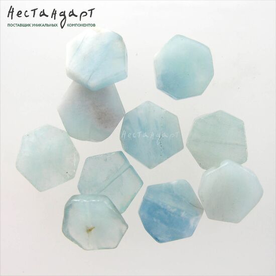 Аквамарин натуральный Hexagon 17 мм, изображение 4
