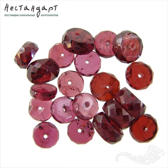Гранат натуральный рондель 5-6 мм (уп. 10 шт)