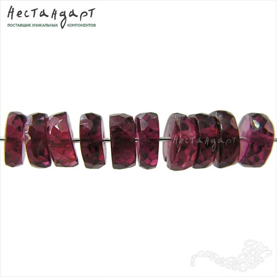 Гранат натуральный рондель 5-6 мм (уп. 10 шт), изображение 4