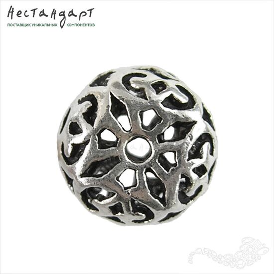 Бусина Damascus Sterling Silver 8х5 мм, изображение 3