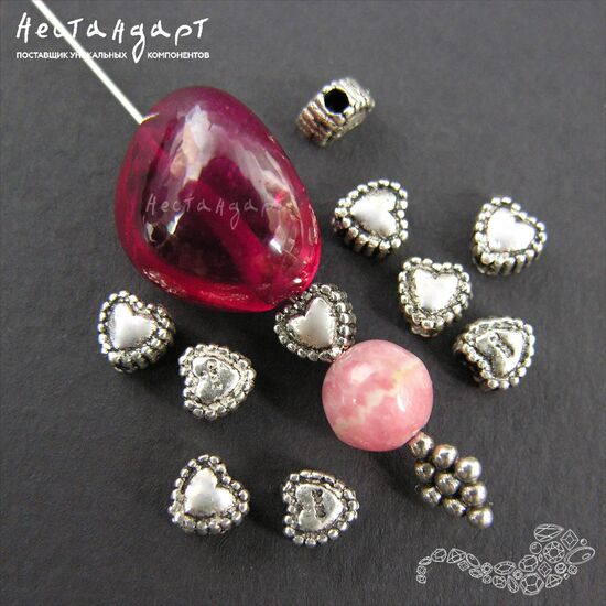 Бусина Antique Heart Sterling Silver 4,5 мм, изображение 3