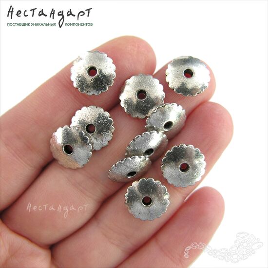 Бусина Argent Gear 11,5х3 мм (уп. 6 шт.), изображение 2