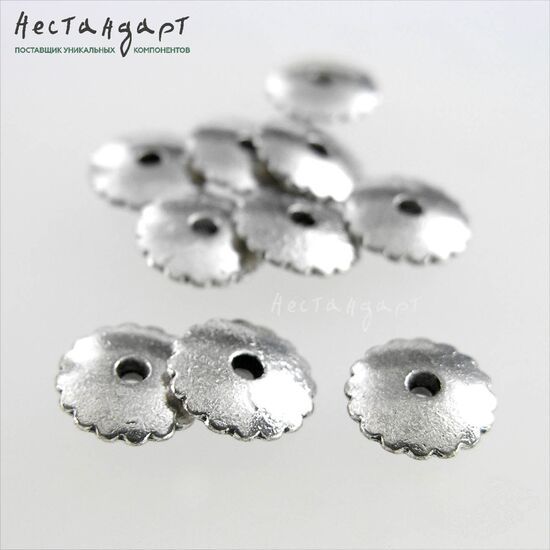 Бусина Argent Gear 11,5х3 мм (уп. 6 шт.), изображение 3