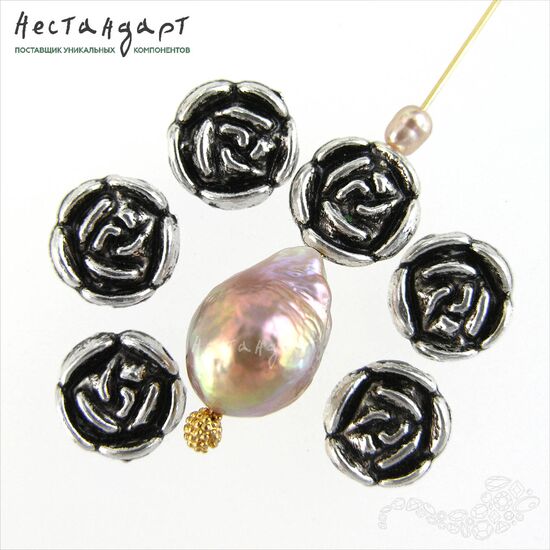 Бусина Royal Rose 10х3 (уп. 6 шт.)