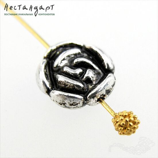 Бусина Royal Rose 10х3 (уп. 6 шт.), изображение 5