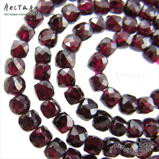 Гранат пироп-альмандин натуральный Cube 4 мм (уп. 10 шт.), изображение 2