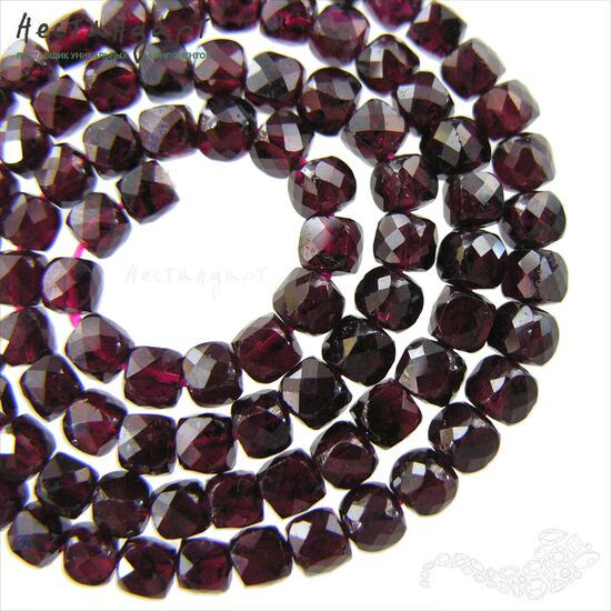 Гранат пироп-альмандин натуральный Cube 4 мм (уп. 10 шт.), изображение 5