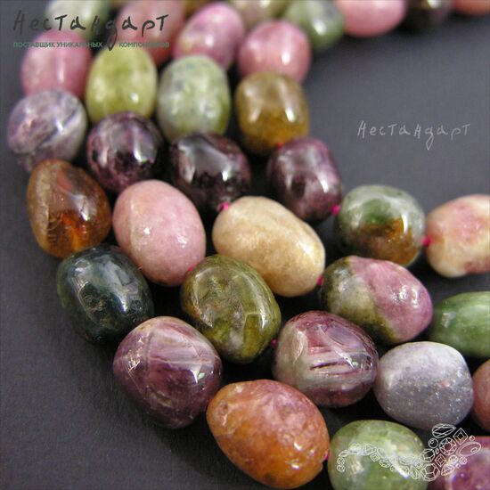 Турмалин натуральный Lollipop 12-14х10-11 мм (уп. 4 шт.), изображение 3