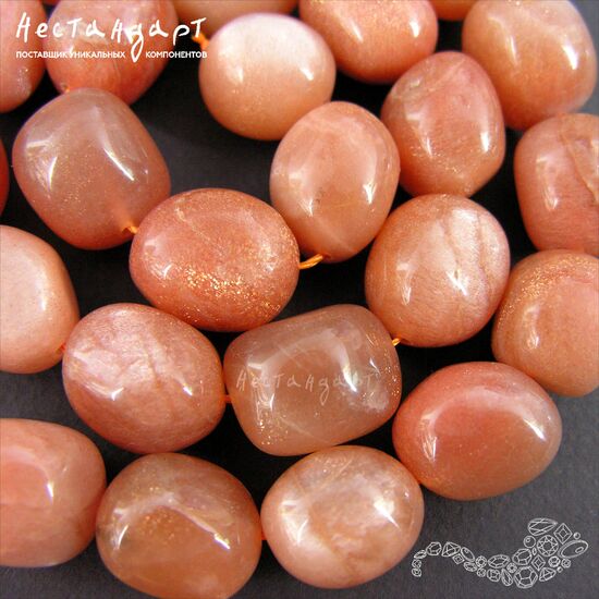 Олигоклаз натуральный гладкий Mist Pebble 16-17х13-14 мм, изображение 6