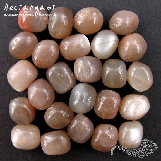 Олигоклаз натуральный гладкий Smoke Pebbles 16-17х13-14 мм, изображение 2