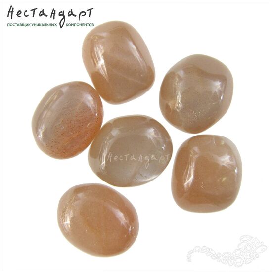 Олигоклаз натуральный гладкий Smoke Pebbles 16-17х13-14 мм, изображение 5