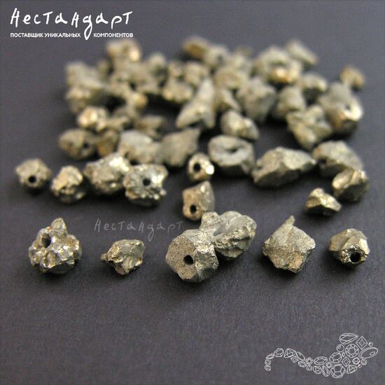 Пирит натуральный Nugget 4-6 мм (уп. 20 шт.), изображение 2