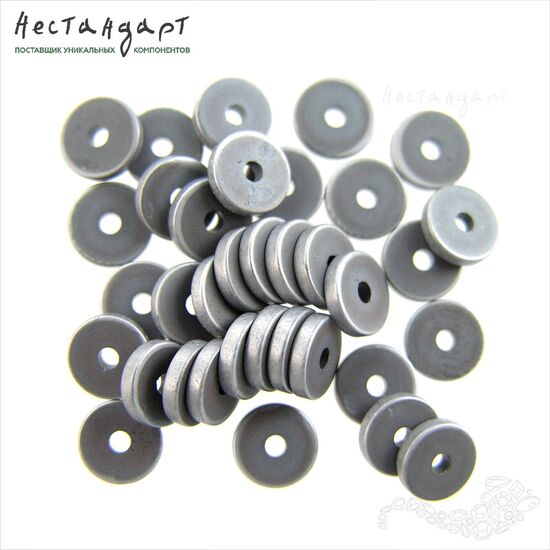 Гематит Roundel Disk Matt Silver 5х1 мм (уп. 20 шт.)