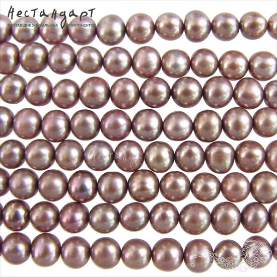 Жемчуг натуральный Opulent 6 мм (нить 10 см), изображение 4