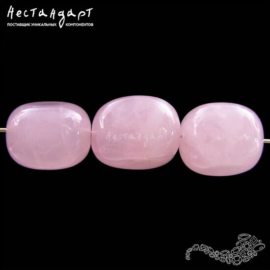 Кварц натуральный розовый Blush Pebble 16,5-19х13,5-15,5 мм, изображение 5