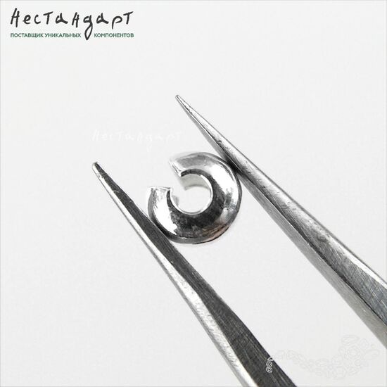 Маскировочные (обжимные) бусины Sterling Silver 4 мм, изображение 3