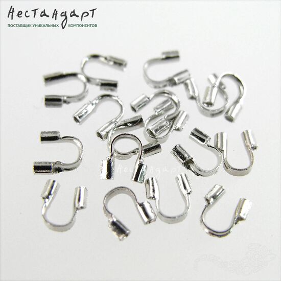 Защита тросика Rhodium Plated 4,5 мм (уп. 18 шт.)