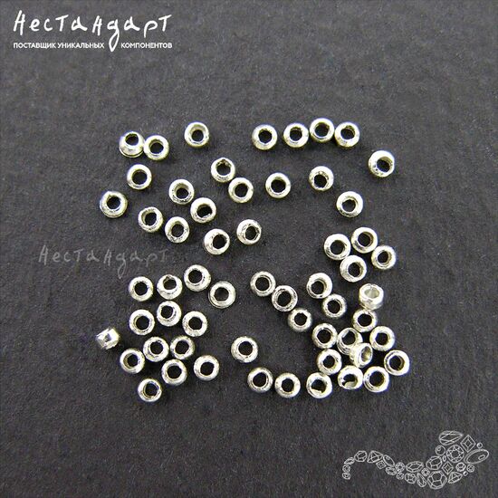 Кримп зажимной Micro Platinum 1,5х1 мм (уп. 50-60 шт.)