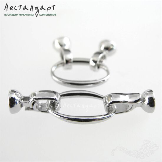 Замок с концевиками Rim Rodium Plated 40х13 мм