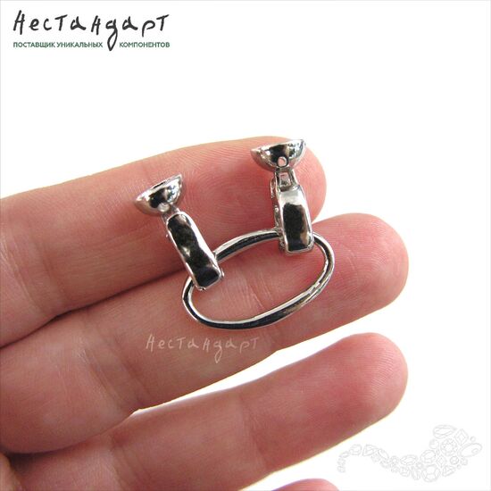 Замок с концевиками Rim Rodium Plated 40х13 мм, изображение 2