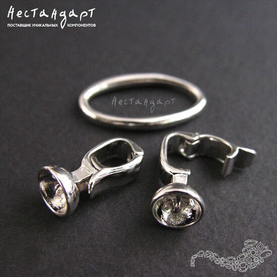 Замок с концевиками Rim Rodium Plated 40х13 мм, изображение 3