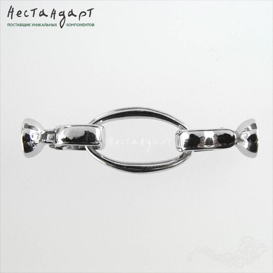 Замок с концевиками Rim Rodium Plated 40х13 мм, изображение 4