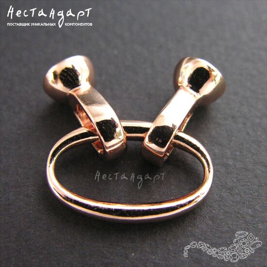Замок с концевиками Rim Rose Gold Plated 40х13 мм, изображение 3