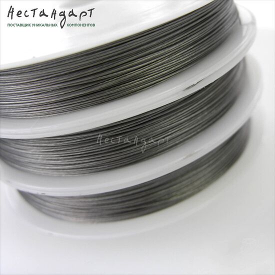 Ювелирный тросик (ланка) Серый 0,3 мм (уп. 80 м), изображение 3