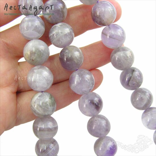 Аметист натуральный гладкий Chevron 14 мм, изображение 2
