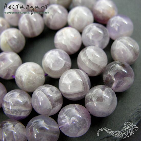 Аметист натуральный гладкий Chevron 14 мм, изображение 4
