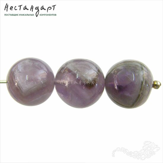 Аметист натуральный гладкий Chevron 14 мм, изображение 5