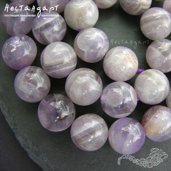 Аметист натуральный гладкий Chevron 14 мм, изображение 6