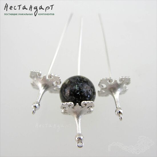 Концевик со штифтом Satin Venetian Sterling Silver 54 мм, изображение 4