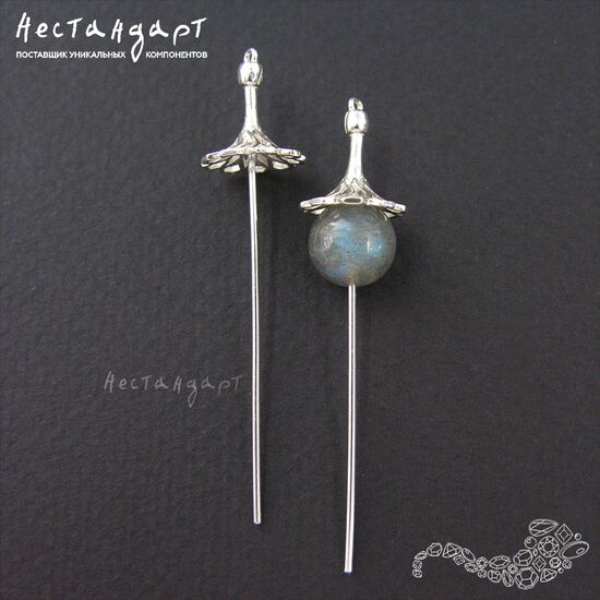 Концевик со штифтом Glossy Gothic Sterling Silver 54 мм, изображение 4