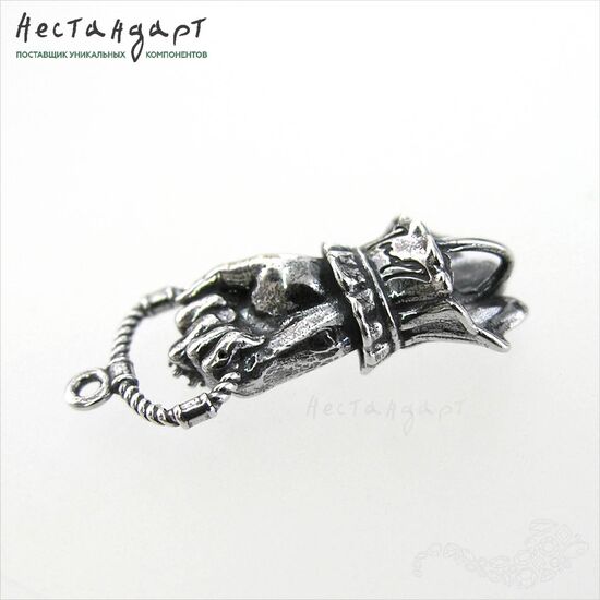 Коннектор Gothic Hand with ring Sterling Silver 25 мм, изображение 4
